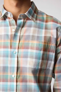 GREEN SUMMER PLAID SHIRT
