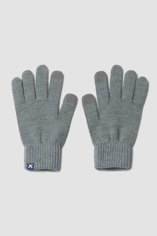GREY MELANGE ICONIC GLOVES
