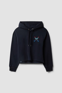 SUDADERA CON CAPUCHA MUJER CLASSIC AZUL MARINO