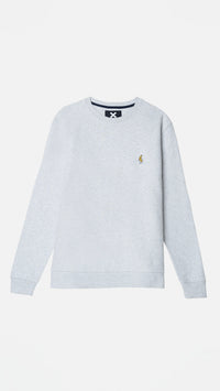 LIGHT GREY MELANGE BANANA CREW