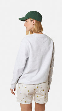 LIGHT GREY MELANGE BANANA CREW