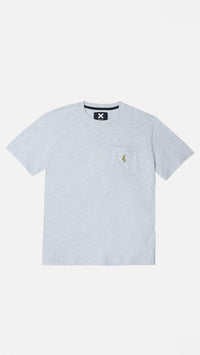 LIGHT GREY MELANGE BANANA POCKET TEE