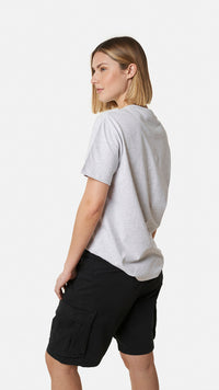 LIGHT GREY MELANGE BANANA POCKET TEE