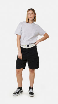 LIGHT GREY MELANGE BANANA POCKET TEE