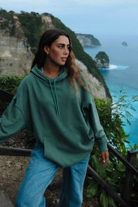 SUDADERA CON CAPUCHA BONFIRE PINE GREEN
