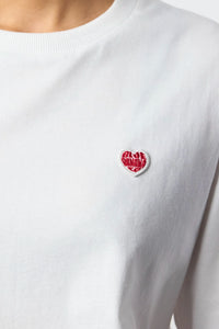 CAMISETA MANGA LARGA HEART BLANCA