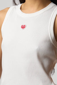TOP TANK MUJER HEART BLANCO