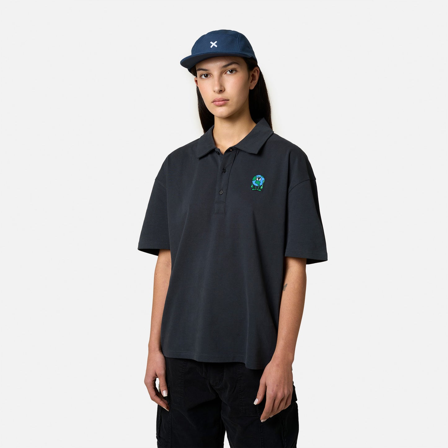 ANTHRACITE OVERSIZE POLO