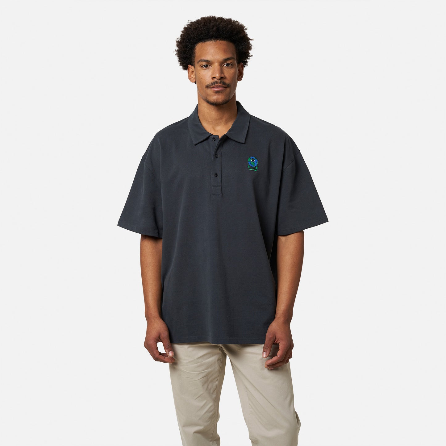 ANTHRACITE OVERSIZE POLO