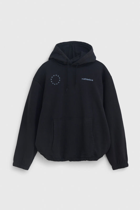BLACK WASHED LOGO HOODIE