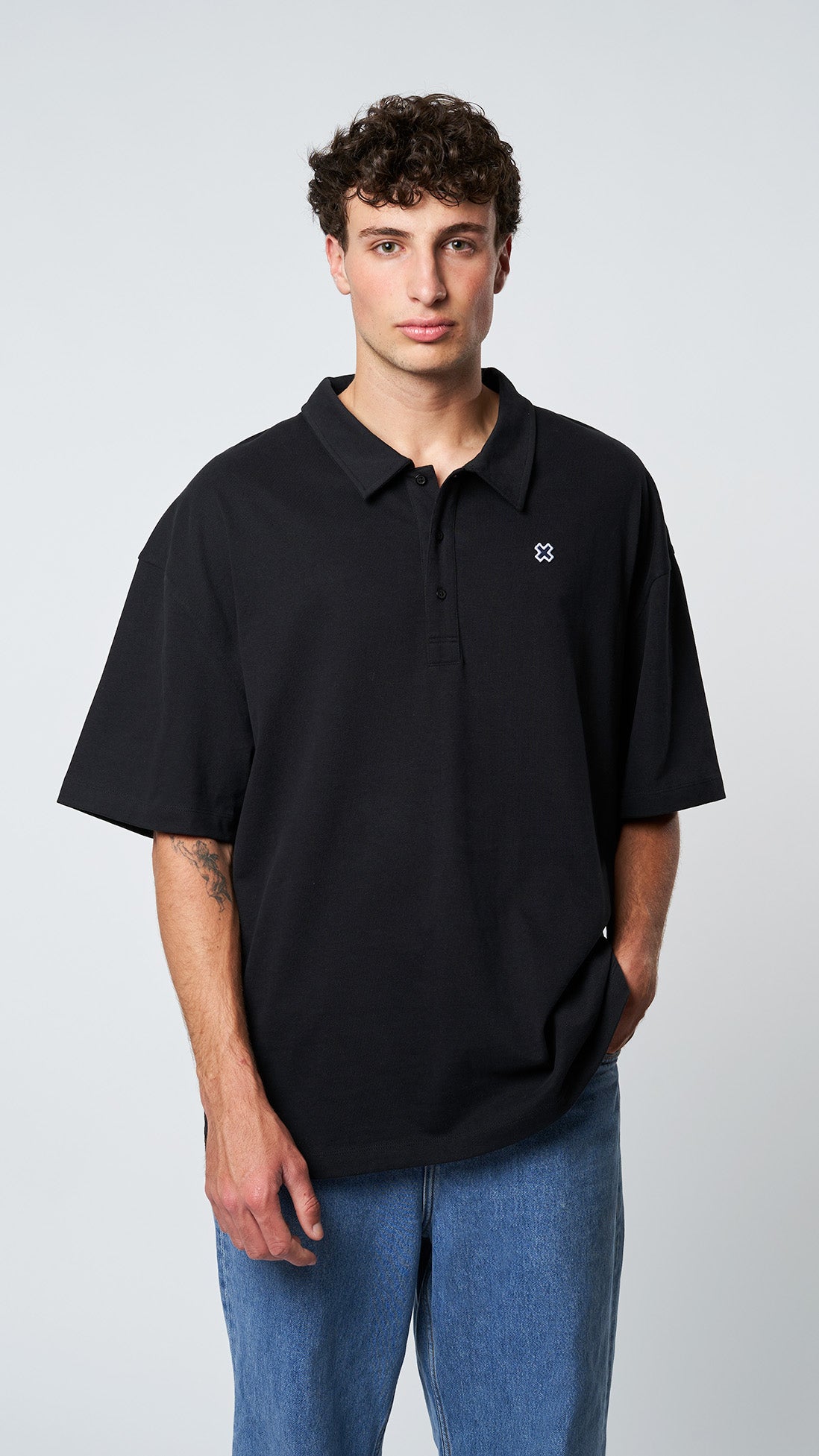 BLACK PATCH POLO