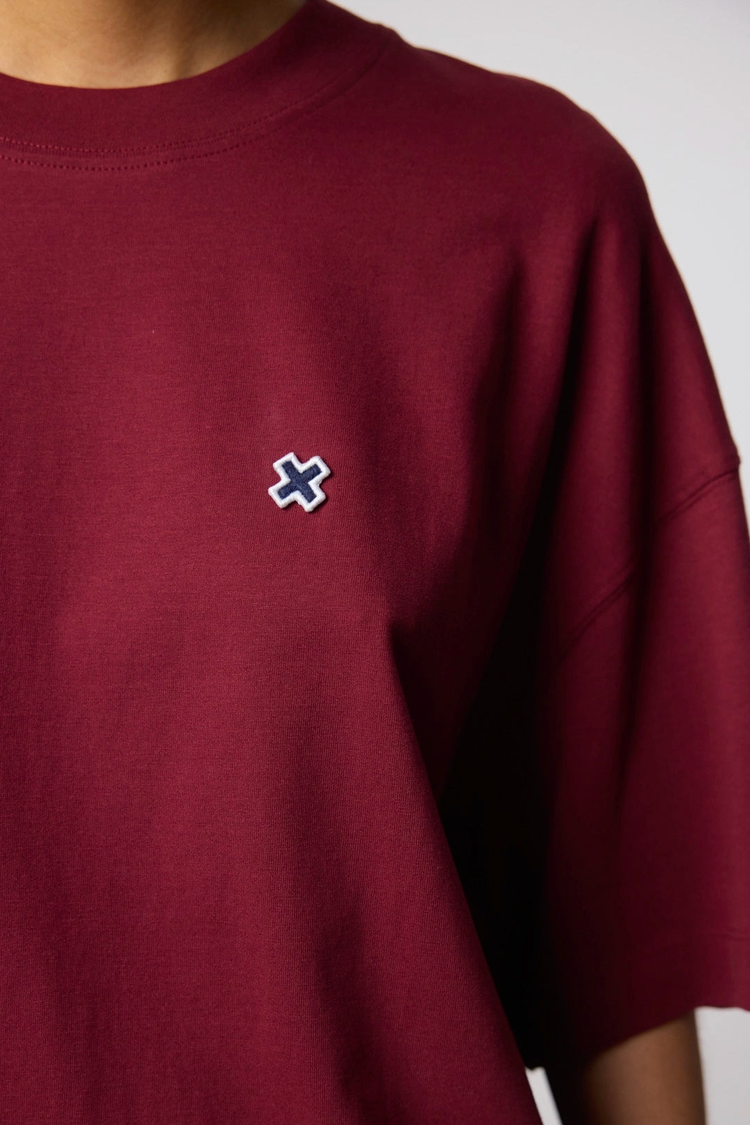 BURGUNDY PATCH TEE