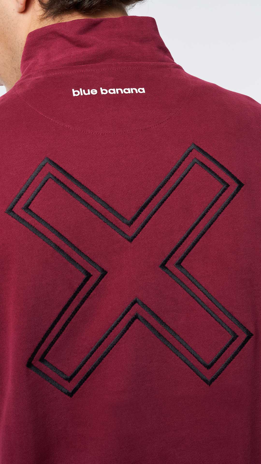 BURGUNDY REEF HALF ZIP CREW