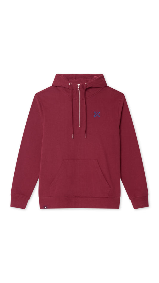 BURGUNDY REEF HALF ZIP HOODIE