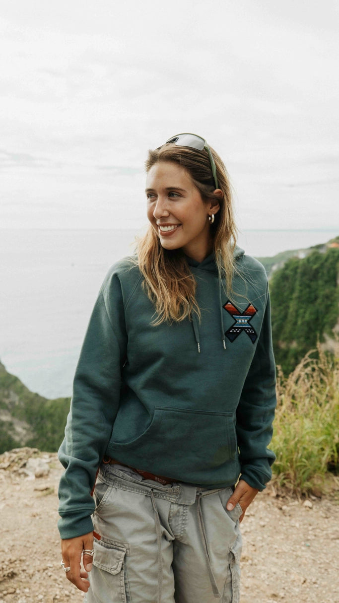 SUDADERA CON CAPUCHA CLASSIC TREKKING GREEN