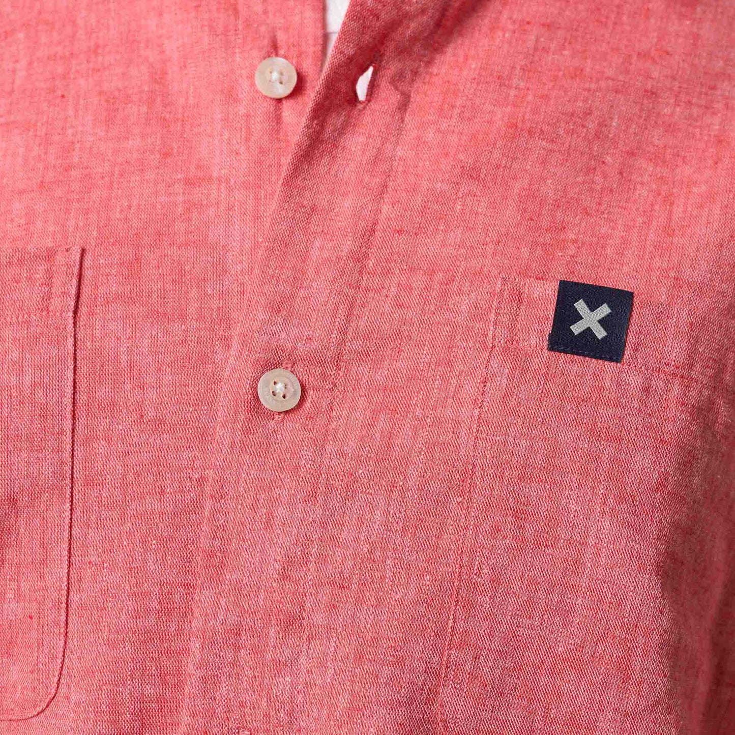 CORAL LINEN SHIRT