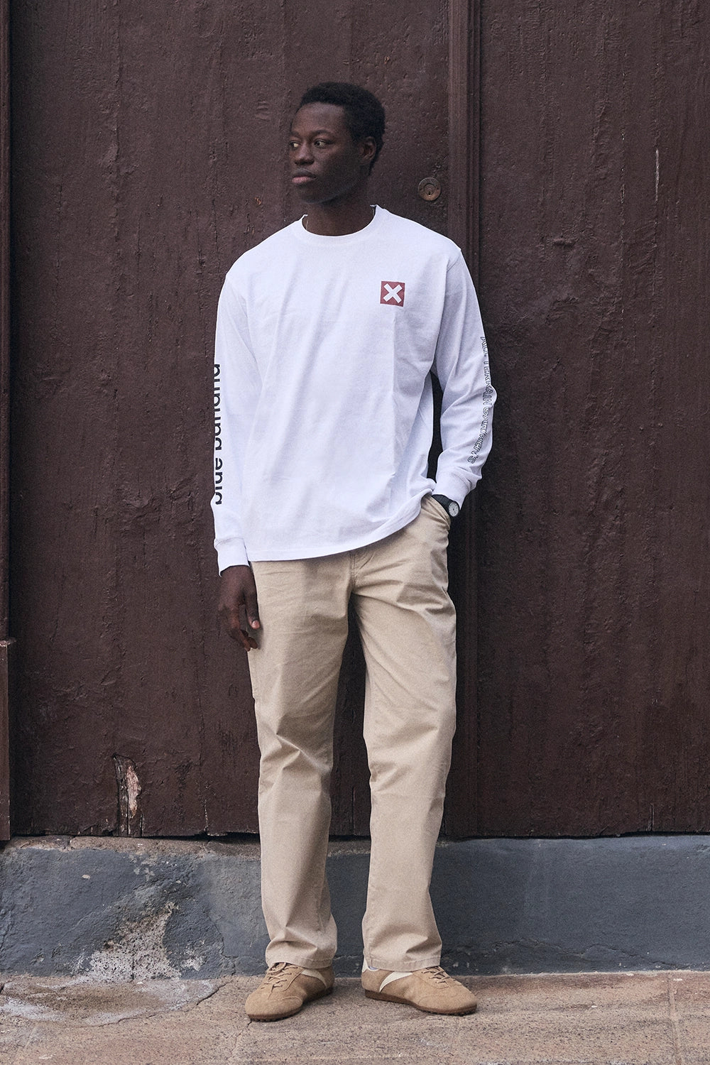WHITE CORE LS TEE