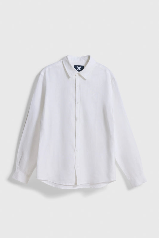 WHITE CORE LINEN SHIRT