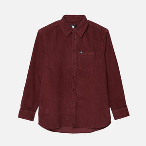 BURGUNDY CORDUROY SHIRT