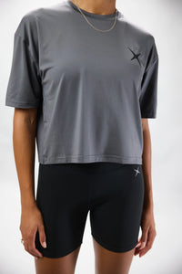 DARK GREY TRAIN WOMAN TEE