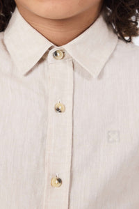 CAMISA KIDS DE LINO ECRU