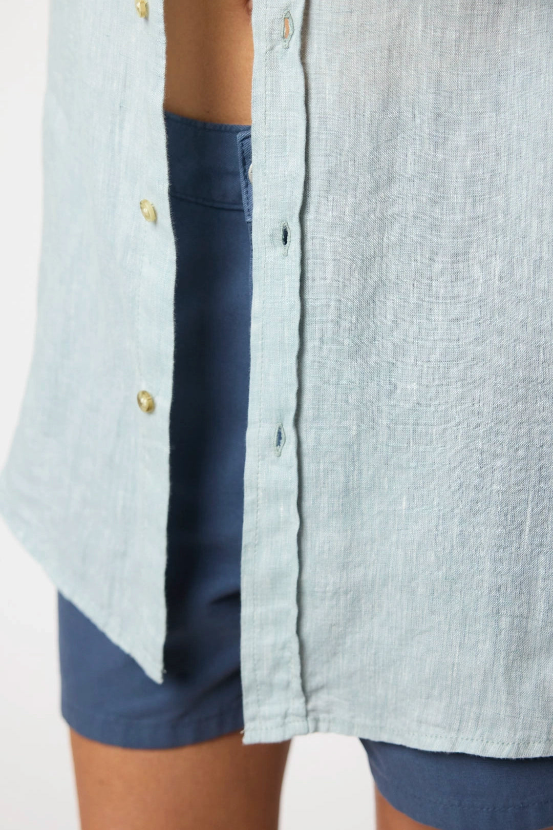 GREEN LINEN SHIRT