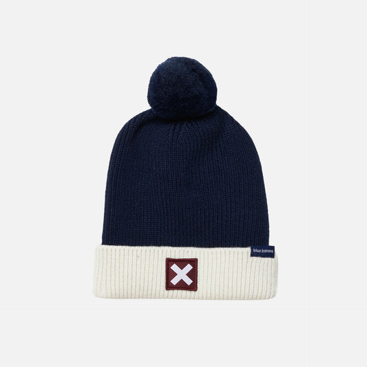 NAVY STRIPE BEANIE