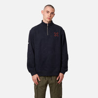 NAVY REEF HALF ZIP CREW