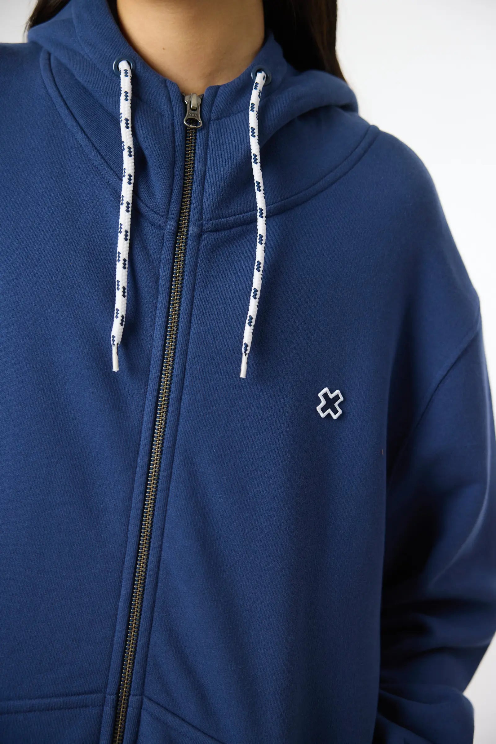 IMPERIAL BLUE PATCH FULL ZIP HOODIE