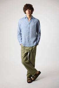 CAMISA DE LINO INDIGO BLUE