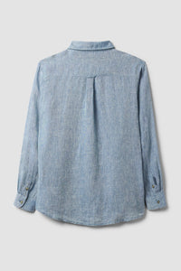 CAMISA DE LINO INDIGO BLUE