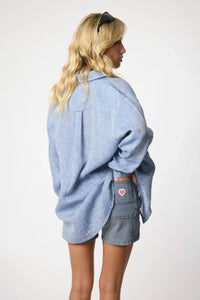 CAMISA DE LINO INDIGO BLUE