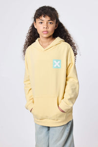 SUDADERA CON CAPUCHA KIDS NATURE LIGHT YELLOW