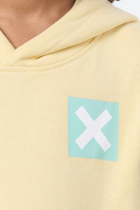 SUDADERA CON CAPUCHA KIDS NATURE LIGHT YELLOW