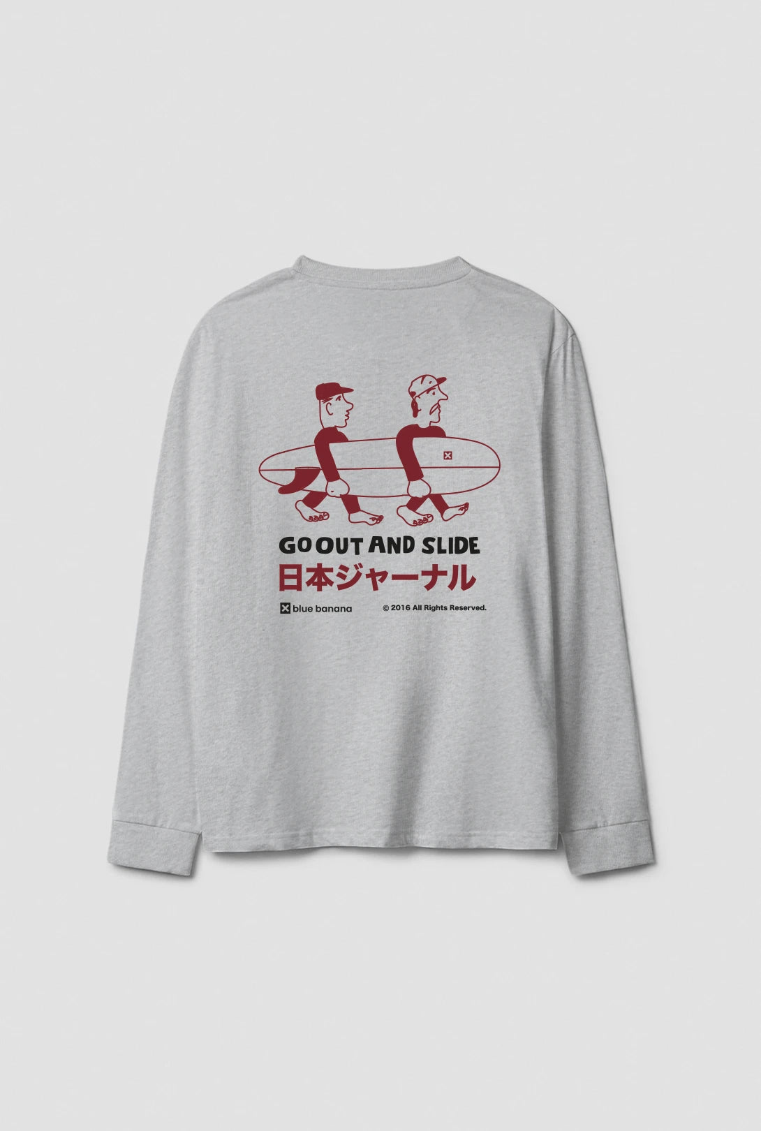 LIGHT GREY MELANGE COAST LS TEE