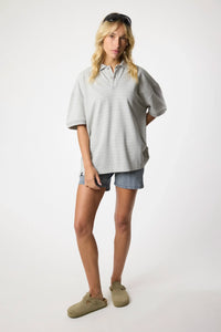 LIGHT GREY MELANGE WHEELS POLO