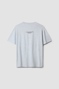 LIGHT GREY MELANGE WIPEOUT TEE