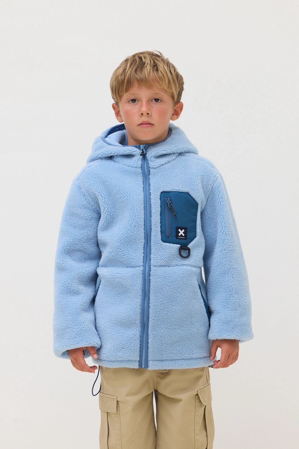 LIGHT BLUE BARRY KIDS POLAR HOODIE