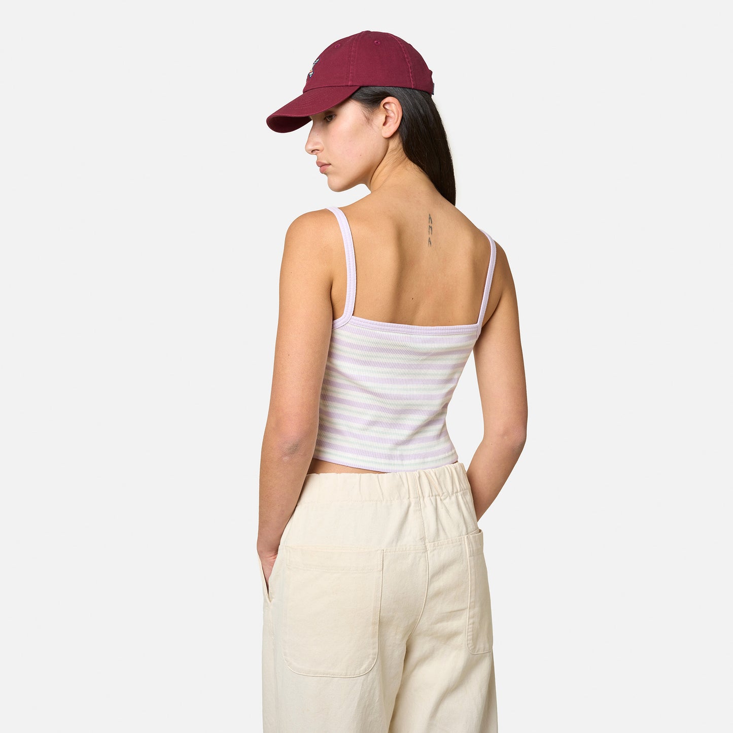 LILAC STRIPED WOMAN TANK TOP