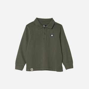 KHAKI FOREST KIDS LS POLO