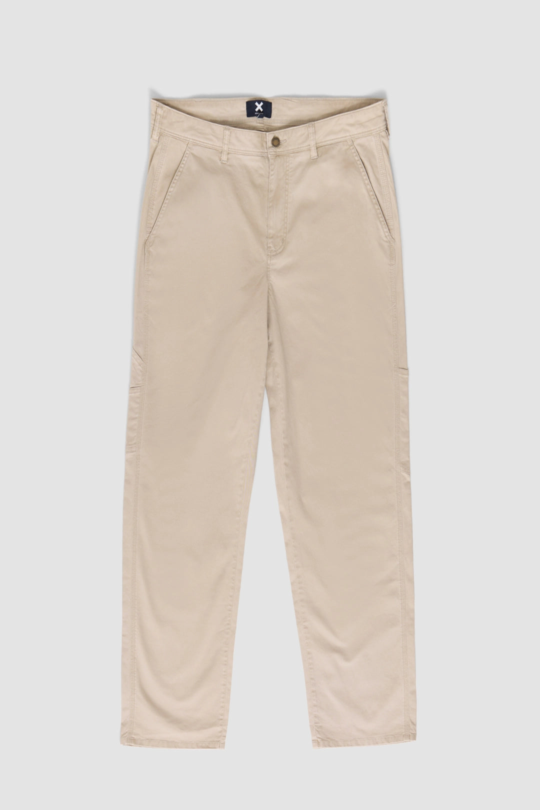 BEIGE MATT STRAIGHT PANT
