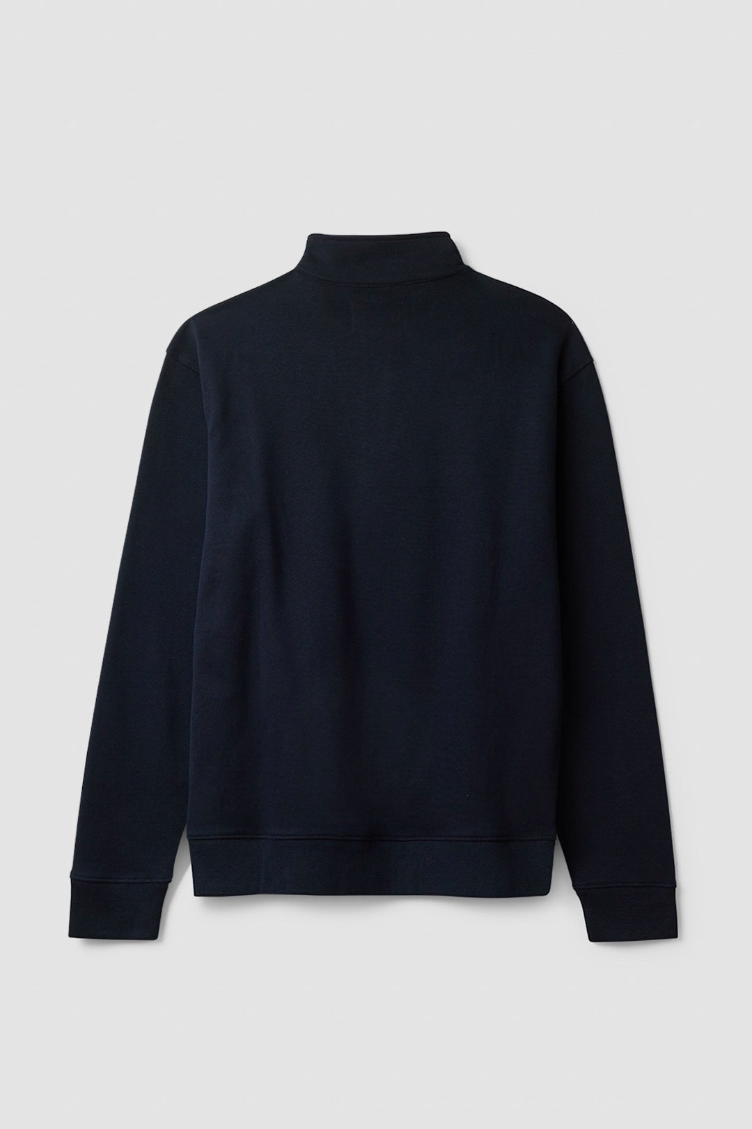 NAVY BANK HALF ZIP CREW