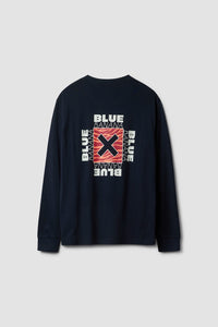 NAVY FOAM LS TEE