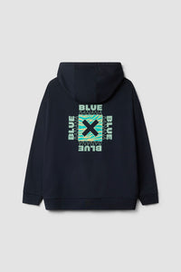NAVY FOAM HOODIE