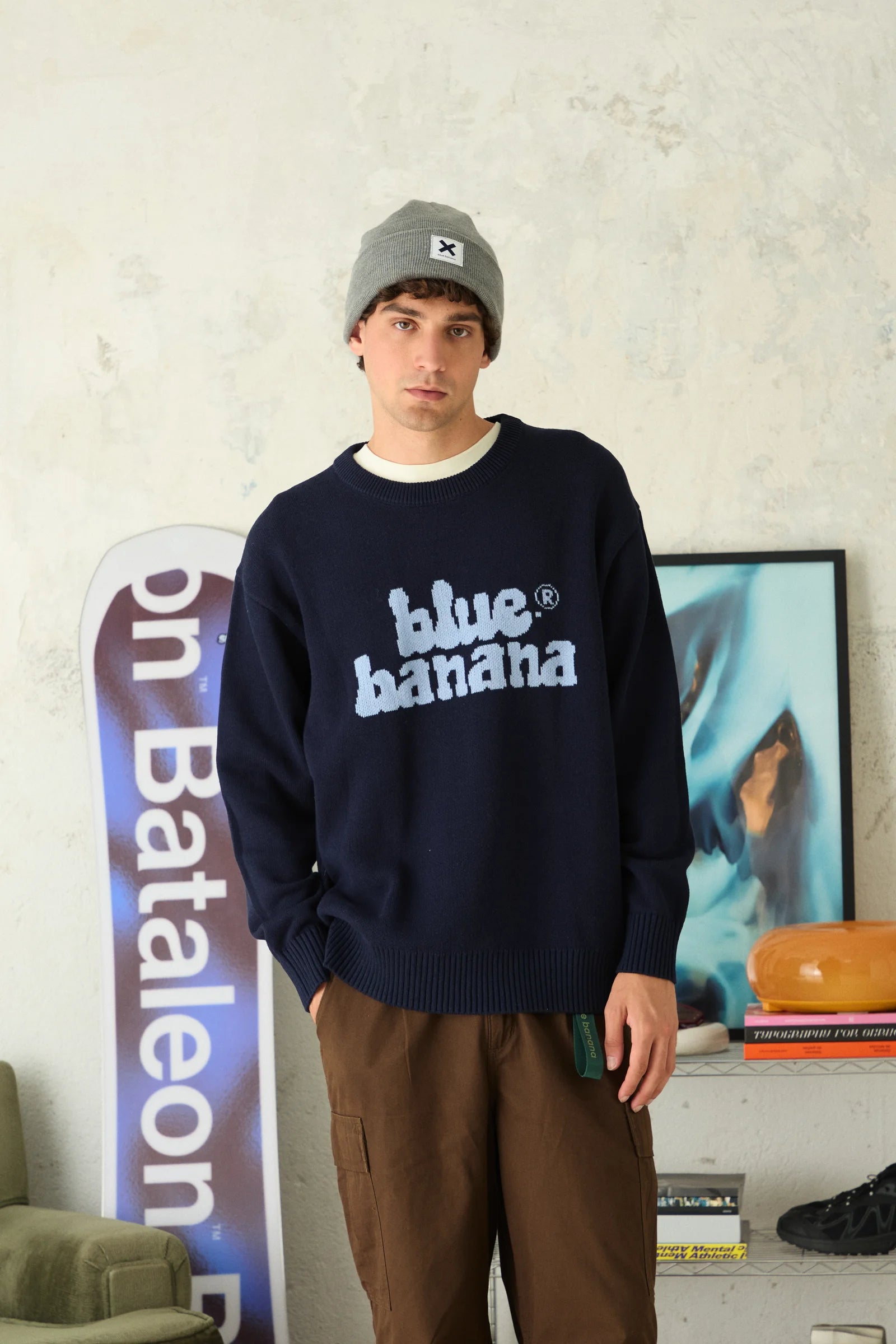 PACK PUFFER PARKA NEST AZUL MARINO + JERSEY DE PUNTO SHELTER AZUL MARINO