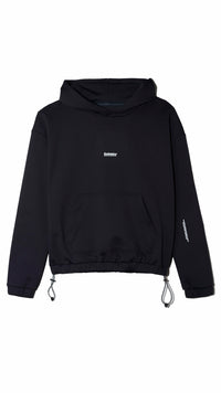 SUDADERA CON CAPUCHA TECH NEGRA OSCURA