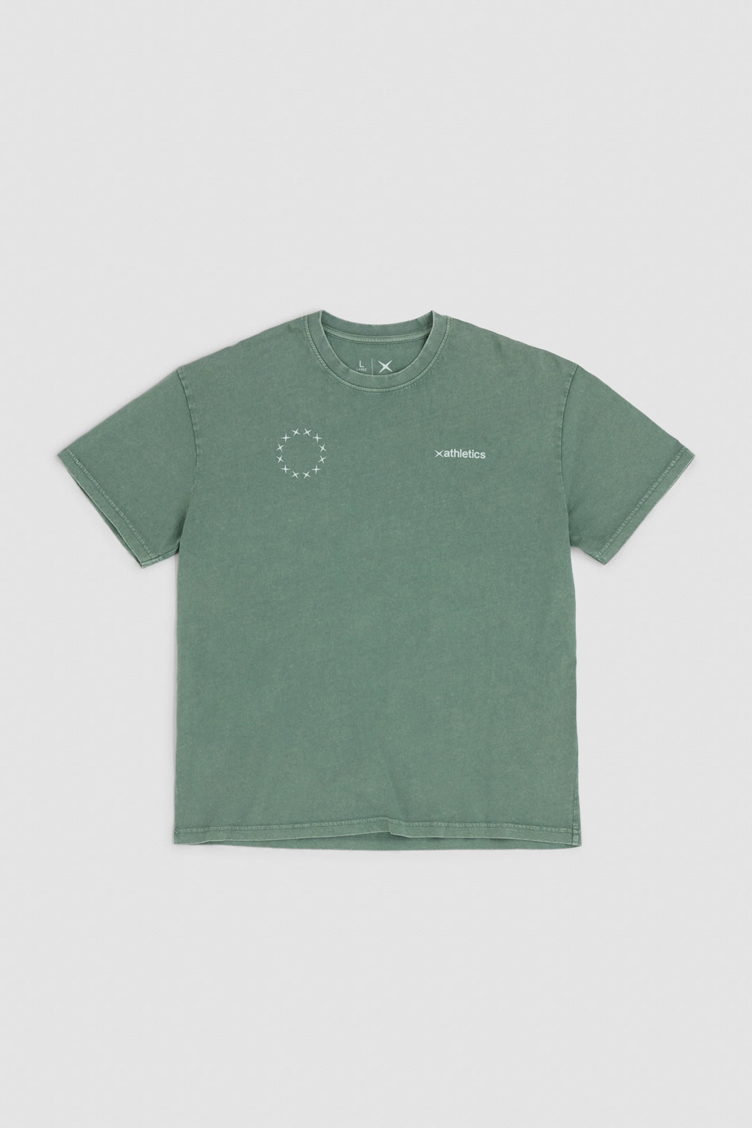 OLIVE GREEN CIRCLE WASH TEE