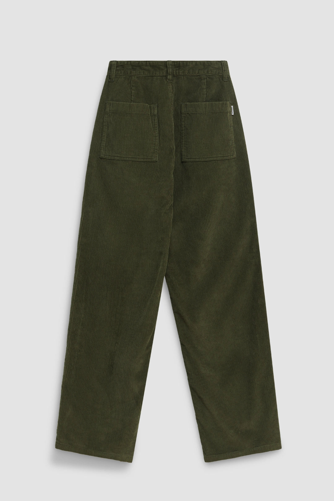 OLIVE GREEN CORD WOMAN STRAIGHT PANT