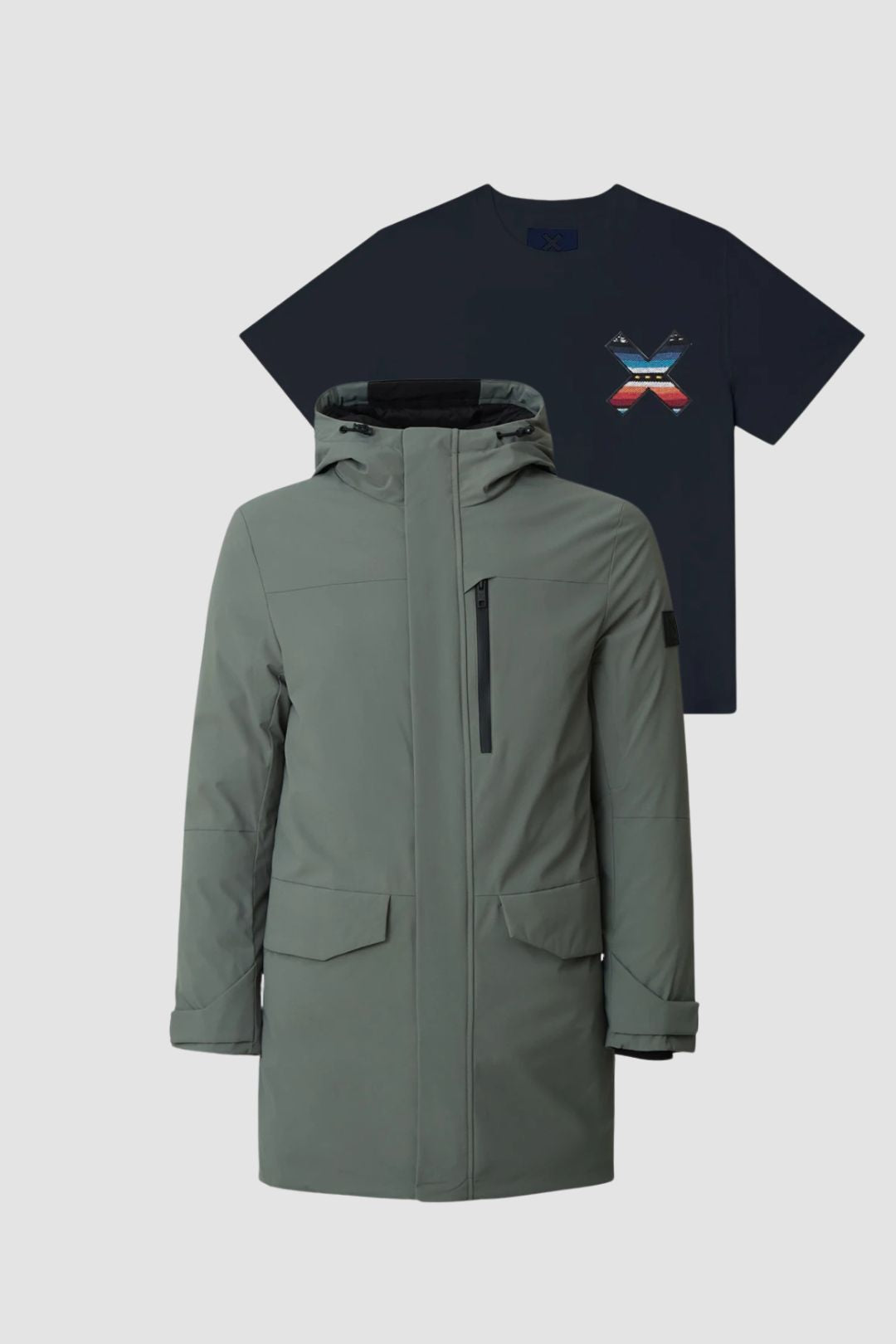 PACK PARKA ABYSS GRIS + CAMISETA CLASSIC ANTRACITA