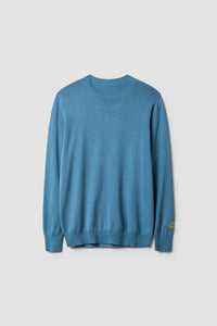 SKY BLUE FISH KNITTED SWEATER